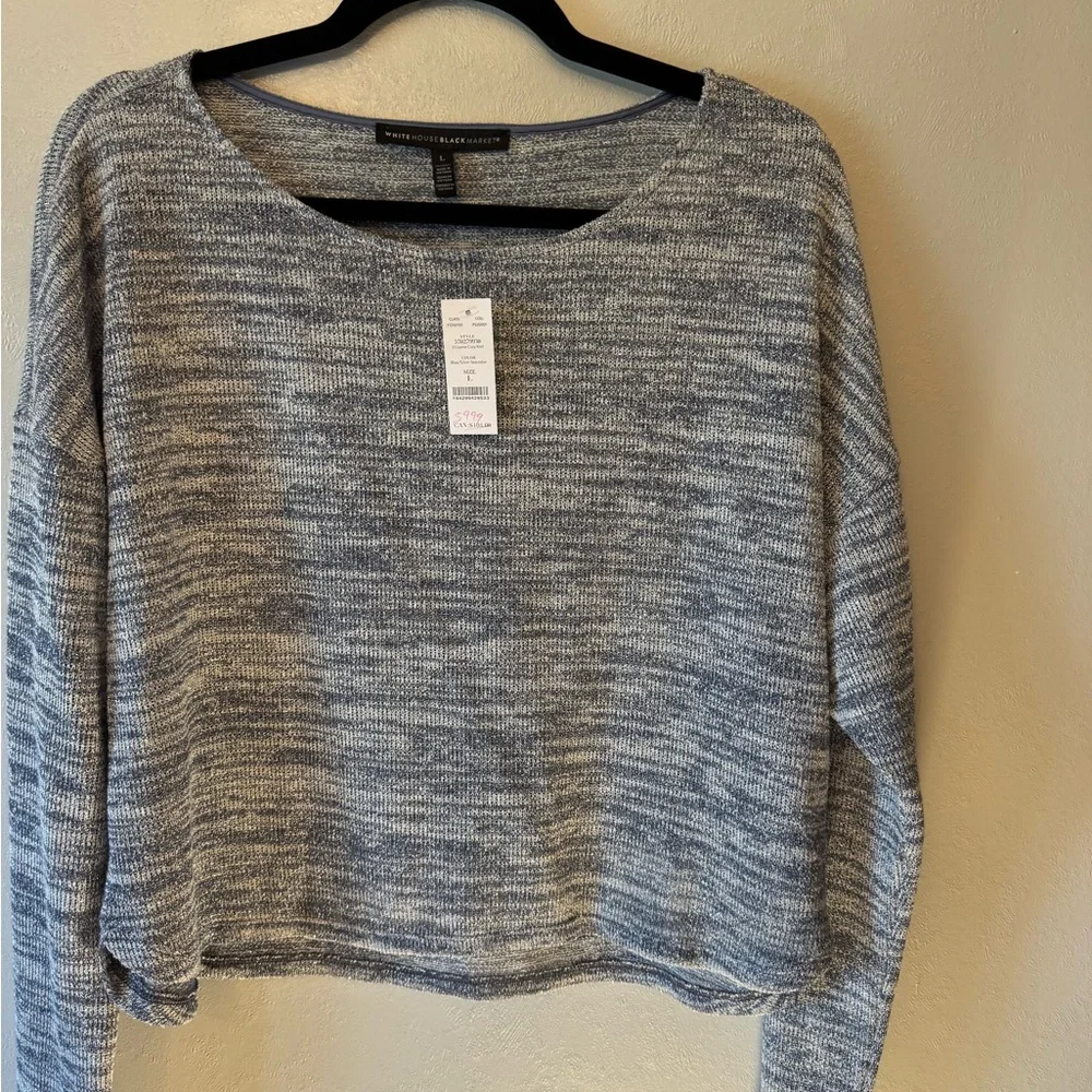 NWT White House Black Market Heathered lurex cozy knit‎ beachy oversized